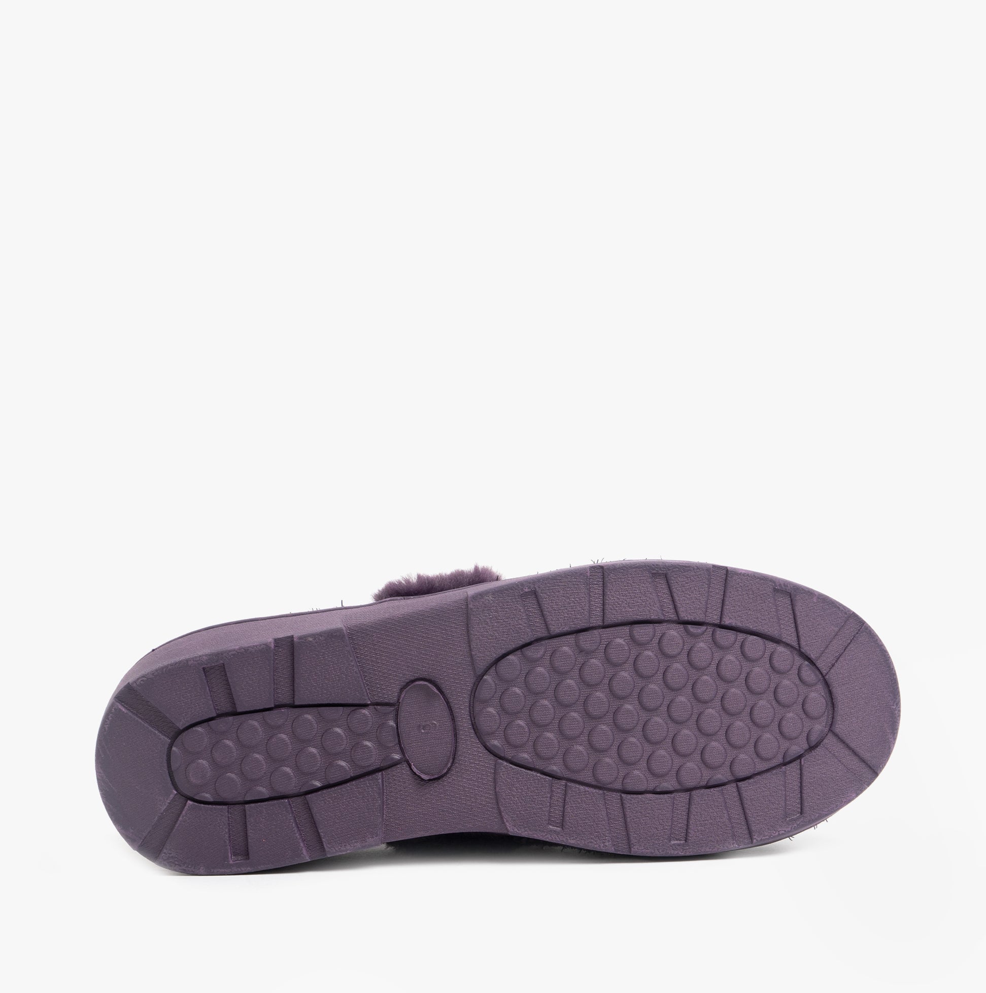 Dr Keller AVON Womens Slippers Purple bottom view showing synthetic sole with textured grip.