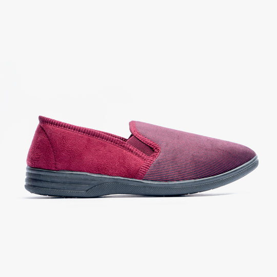 Dr Keller DONNAEL Mens Full Slippers Burgundy