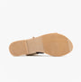 Dr Keller AMELIA Womens Sandals Gold bottom view showing rubber sole and slip-on design for comfort.
