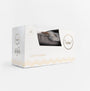 Dr Keller VANESSA Womens Slippers Grey packaging view, featuring luxury grey slippers in a stylish box.