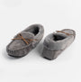 Dr Keller VANESSA Womens Slippers Grey, side and back view showcasing soft faux fur lining and slip-on design.