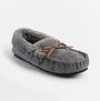 Dr Keller VANESSA Womens Slippers Grey side view showcasing soft textile upper and faux fur lining.
