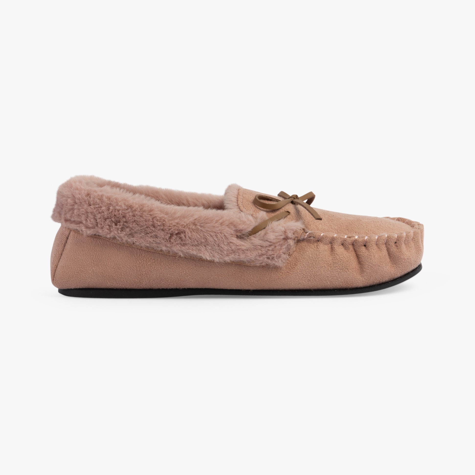 Dr Keller VANESSA Womens Slippers Pink side view featuring faux fur lining and lightweight design.