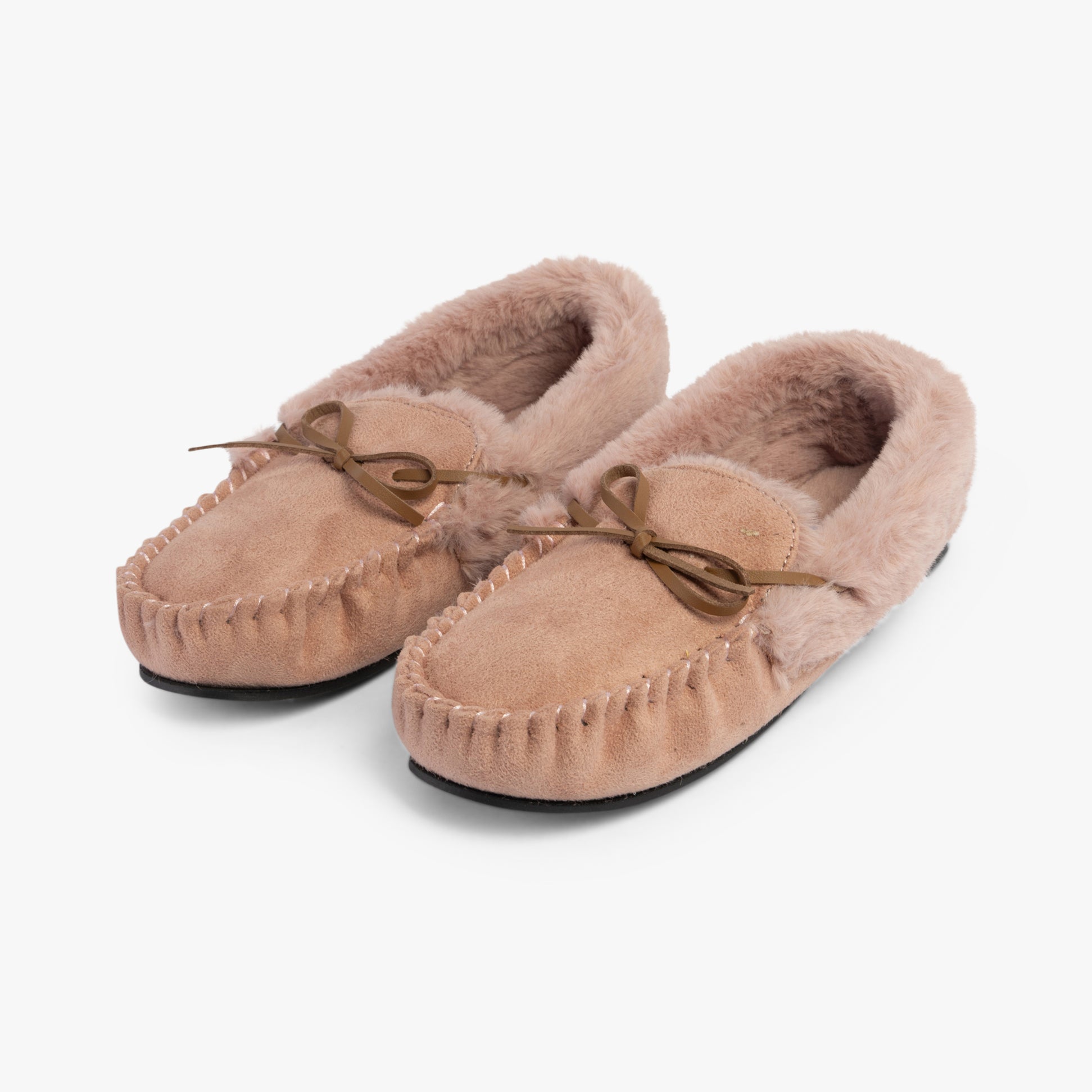 Dr Keller VANESSA Womens Slippers Pink side view showcasing soft textile upper and faux fur lining.