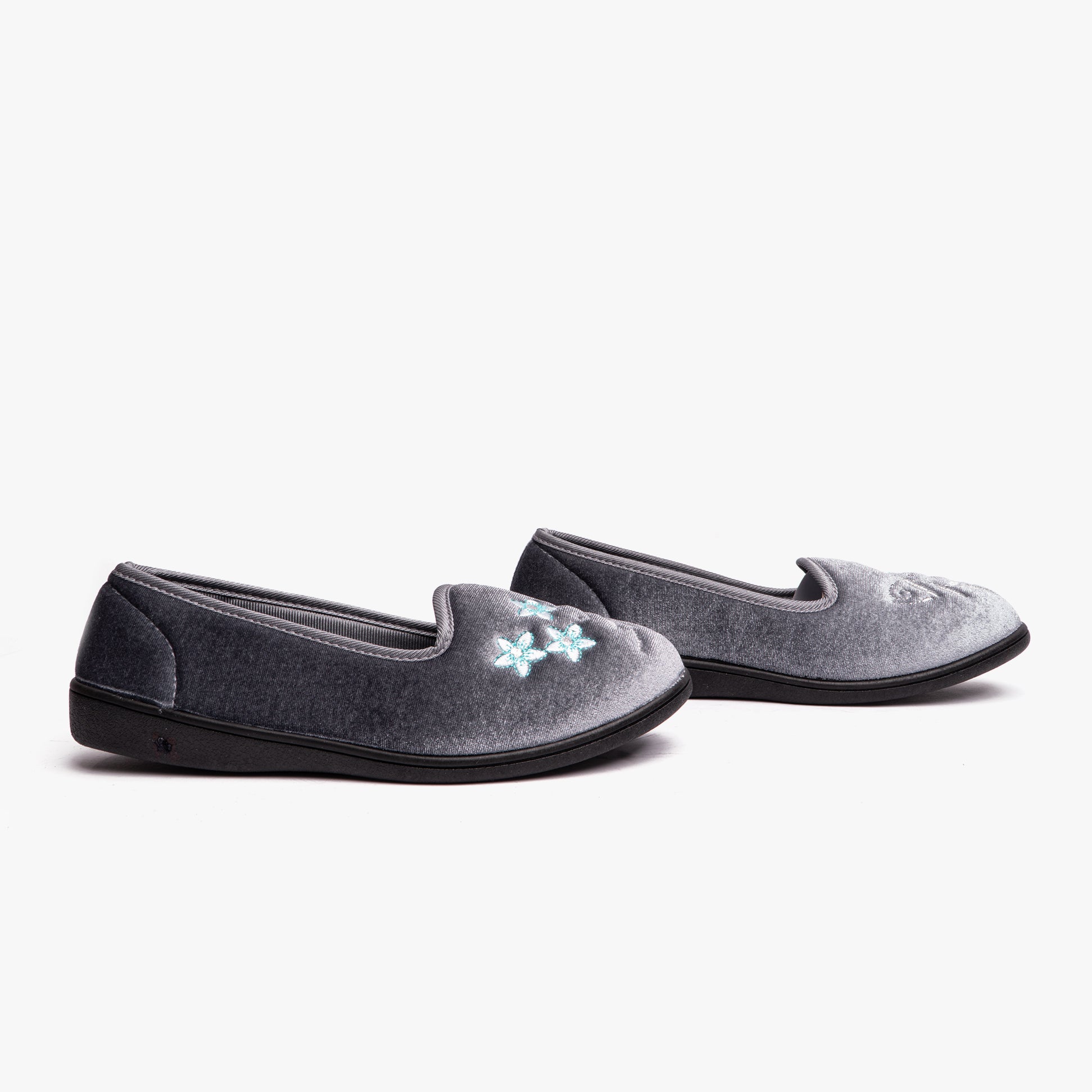 Dr Keller VERA Womens Ballerina Slippers Grey