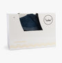 Dr Keller JUSTINE Womens Slippers Navy in packaging, showing slipper style and color, elegant design.