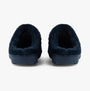 Dr Keller JUSTINE Womens Slippers Navy rear view with soft textile lining and rubber sole.
