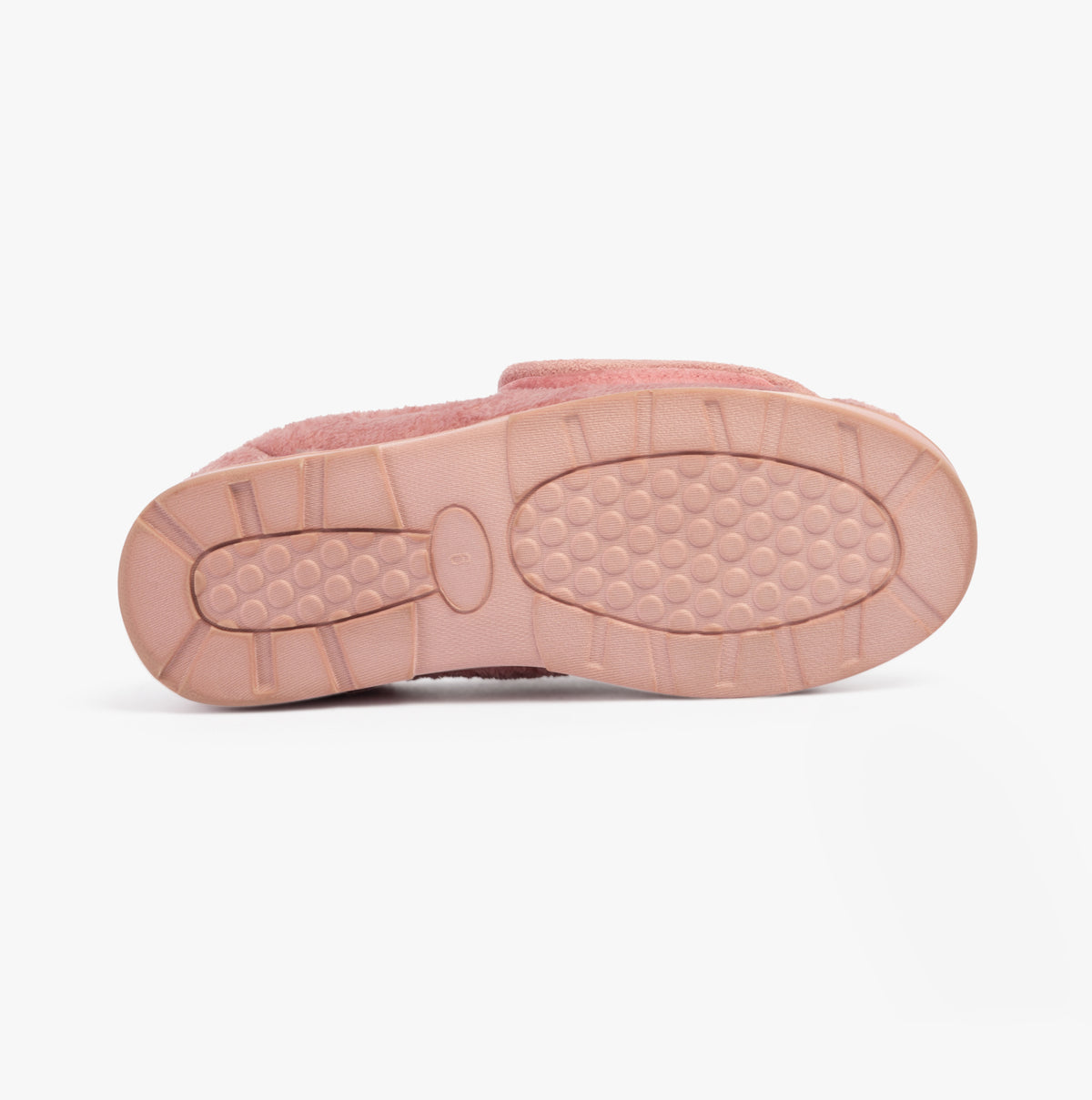 Dr Keller DR VELVIT Womens Slippers Pink bottom view showing synthetic sole with textured grip.
