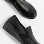 Dr Keller CATHY Womens Shoes Black side view and top view showing slip-on casual design with leather upper and rubber sole.