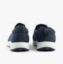 Dr Keller CRAIG Mens Wide-Fit Trainers Navy rear view showing low top design and slip-on closure.