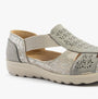 Dr Keller POLLY Womens Sandals Grey side view showcasing faux leather and slip-on design
