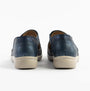 Dr Keller POLLY Womens Sandals Navy back view featuring faux leather upper and PU sole.