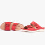 Dr Keller MOLLY Womens Sandals Red side view showcasing comfort and slip-on design with flower detail