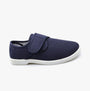 Dr Keller ROB Mens Shoes Navy side view showing slip-on style and comfortable synthetic fabric.