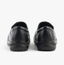 Dr Keller CHLOE Womens Shoes Black back view showcasing casual leather design with round toe and rubber sole.