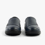 Dr Keller CHLOE Womens Shoes Navy front view showcasing casual leather design and touch fasten closure.