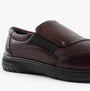 Dr Keller CHLOE Womens Shoes Burgundy side view showing leather upper and touch fasten closure