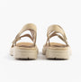 Dr Keller GINA Womens Sandals Beige back view showcasing comfort and low heel design.