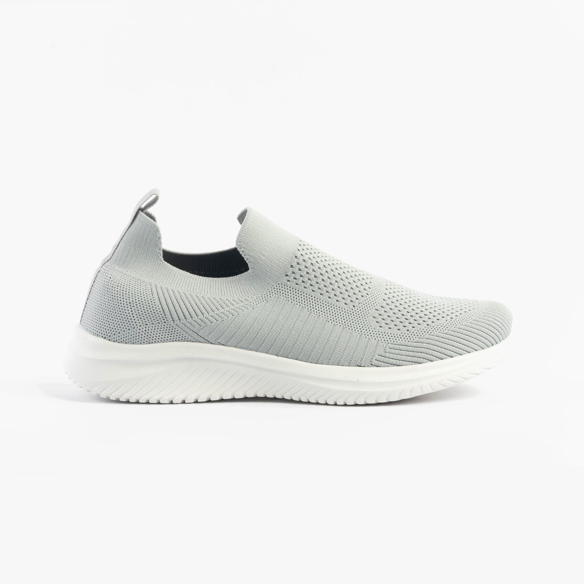 Dr Keller ANIKA Womens Shoes Grey side view showcasing casual trainer design with breathable synthetic upper.