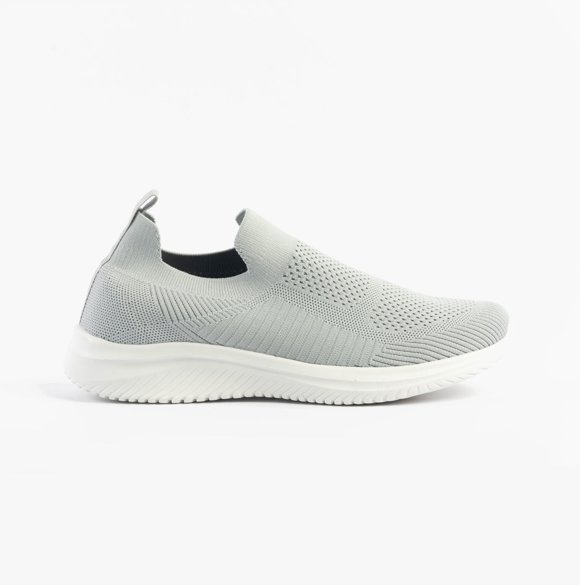 Dr Keller ANIKA Womens Shoes Grey side view showcasing casual trainer design with breathable synthetic upper.