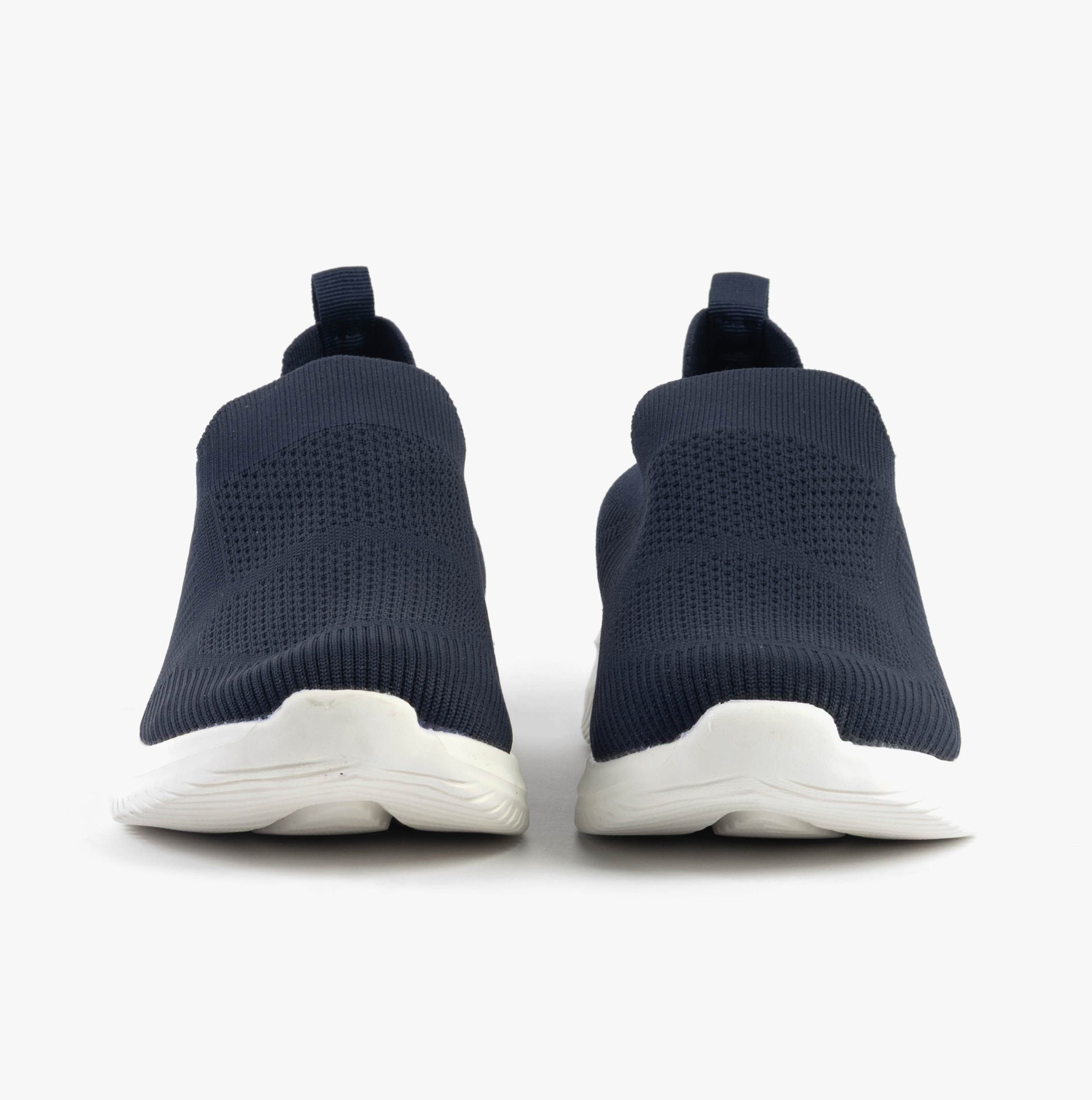 Dr Keller ANIKA Womens Shoes Navy back view showcasing synthetic upper, breathable design, and slip-on style.