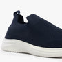 Dr Keller ANIKA Womens Shoes Navy side view, casual trainer with breathable synthetic upper and low-top design.