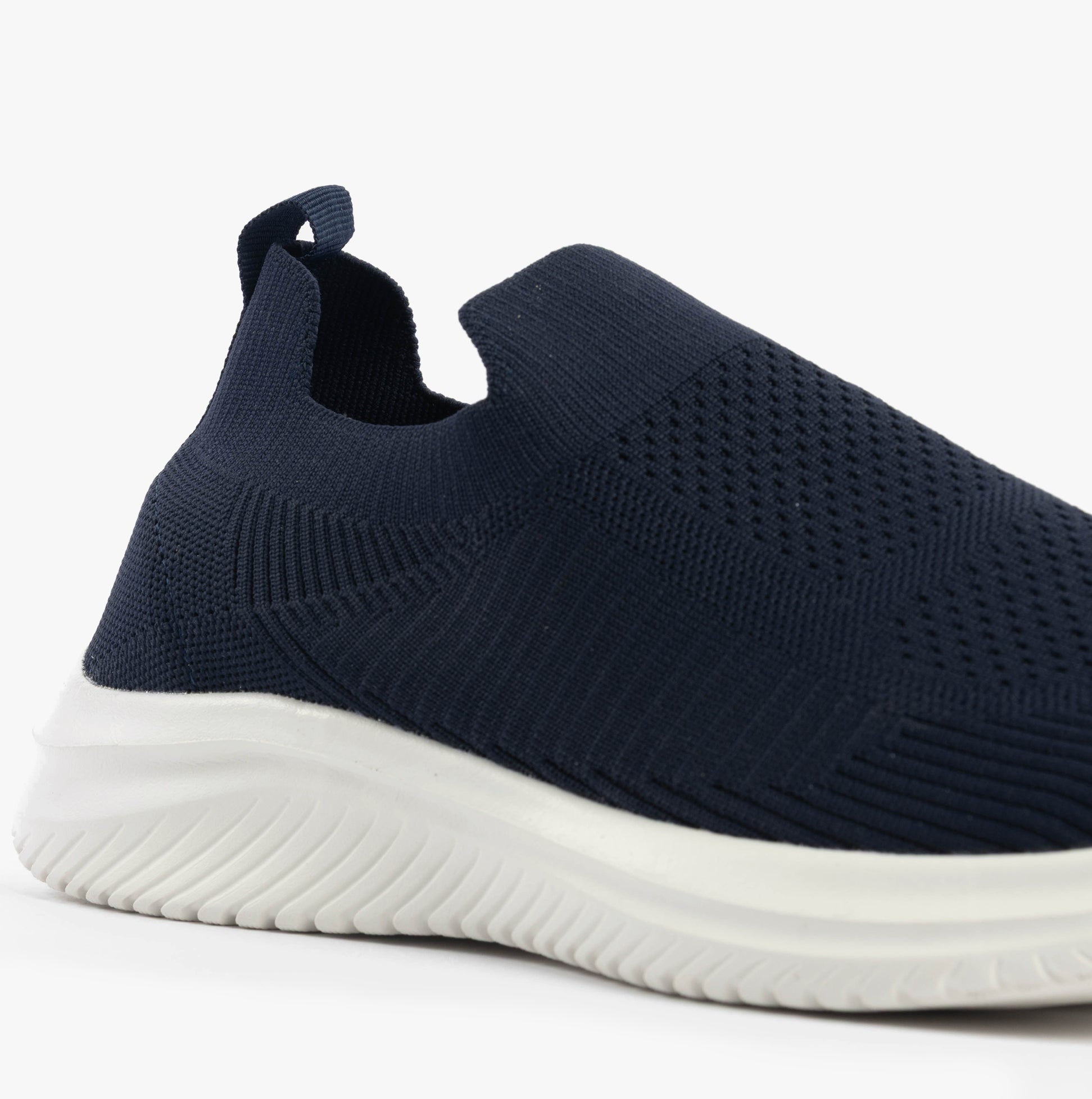 Dr Keller ANIKA Womens Shoes Navy side view, casual trainer with breathable synthetic upper and low-top design.