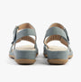 Dr Keller LUNA Womens Sandals Navy rear view showcasing the faux leather material and wedge heel design.