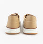 Dr Keller JAMES Mens Shoes Beige back view, showing casual trainer design with lace-up closure and lightweight construction.