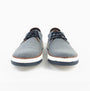Dr Keller JAMES Mens Shoes Blue front view featuring casual lace-up design and lightweight synthetic materials.