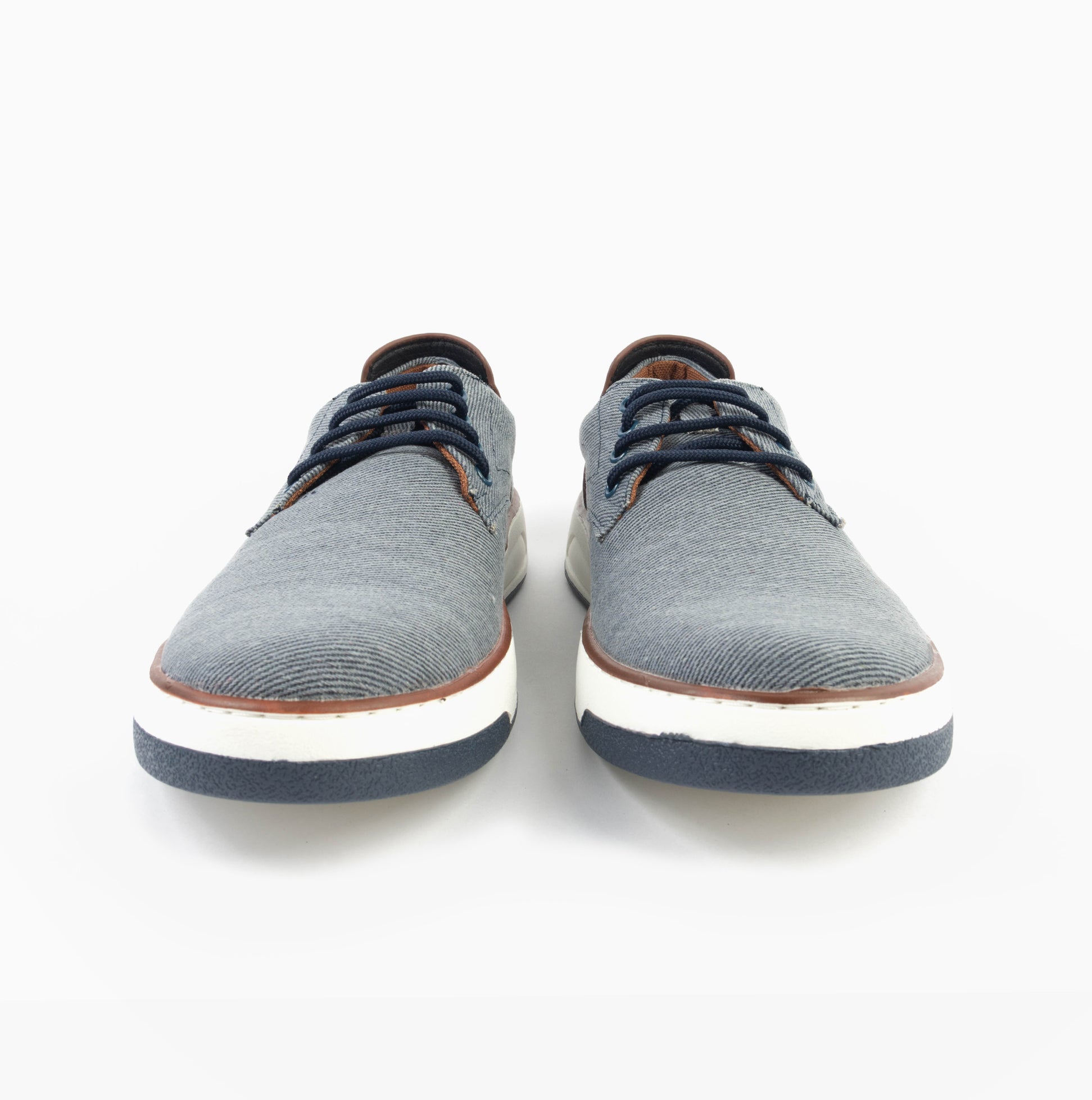 Dr Keller JAMES Mens Shoes Blue front view featuring casual lace-up design and lightweight synthetic materials.