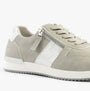 Dr Keller MARTINA Womens Trainers Grey side view showing lace-up fastening and silver accents.