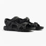 Dr Keller GAVIN Mens Sandals Black side view showing synthetic upper and rubber sole.