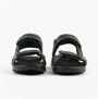 Dr Keller GAVIN Mens Sandals Black front view with touch fasten closure and synthetic upper material.