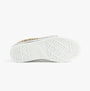 Dr Keller JENNY Womens Shoes Animal bottom view of the sneaker with a textured white outsole and animal print upper.