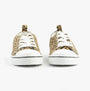 Dr Keller JENNY Womens Shoes Animal front view, casual leopard print lace-up trainers with white sole.