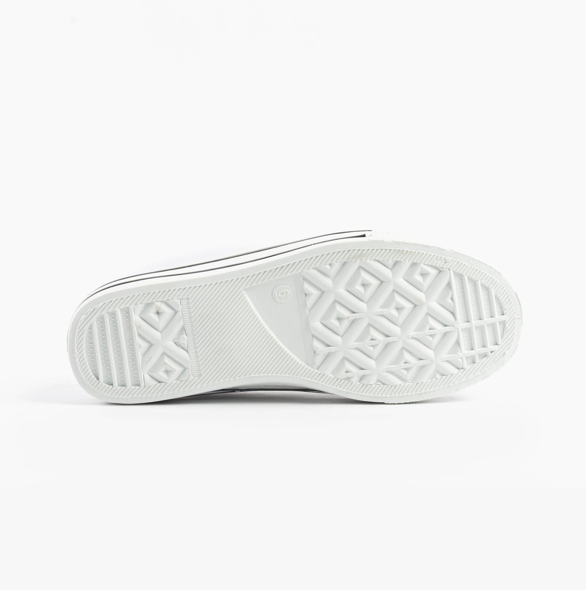 Dr Keller JENNY Womens Shoes White bottom view, featuring a lightweight PU sole with intricate tread pattern.