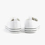Dr Keller JENNY Womens Shoes White back view, casual trainer style with lace-up closure and lightweight design.