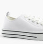 Dr Keller JENNY Womens Shoes White side view showing casual trainer style and lace-up design.