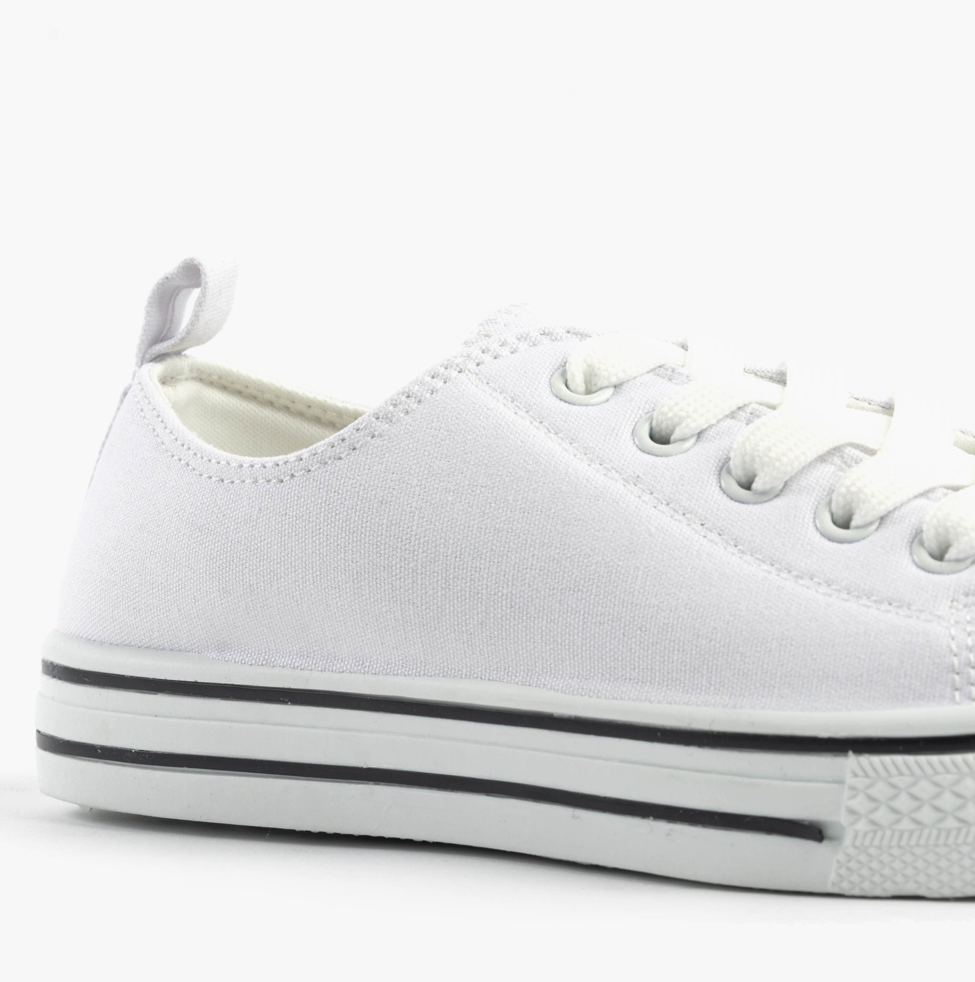 Dr Keller JENNY Womens Shoes White side view showing casual trainer style and lace-up design.