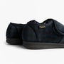 Dr Keller DARREN VELC Mens Slippers Navy back view showing soft textile upper and synthetic sole.