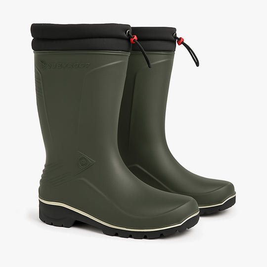 Dunlop BLIZZARD Unisex Waterproof Warm Lined Wellington Boots Green