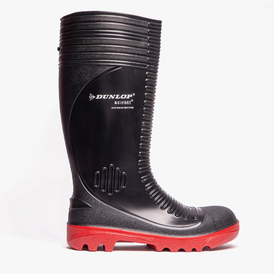 Dunlop ACIFORT Mens Safety Wellington Boots Black