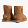 EMU Australia STINGER MINI Womens Sheepskin Boot Chestnut back view showcasing soft sheepskin and rubber sole.