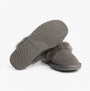 EMU Australia JOLIE Womens Mule Sheepskin Slippers Charcoal bottom view showing rubber/EVA sole details.