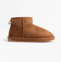 EMU Australia STINGER MICRO Womens Sheepskin Boot Chestnut side view showcasing shearling boot design and rubber sole.