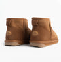 EMU Australia STINGER MICRO Womens Sheepskin Boot Chestnut rear view showing soft sheepskin material and rubber sole.