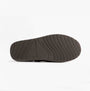 EMU Australia STINGER MICRO Womens Sheepskin Boot Chocolate bottom view, showing rubber sole with brand detailing.