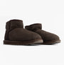 EMU Australia STINGER MICRO Womens Sheepskin Boot Chocolate side view showing shearling design and rubber sole.