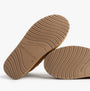 EMU Australia STINGER MICRO FLATFORM Womens Sheepskin Boot Chestnut sole view showing water resistant feature.